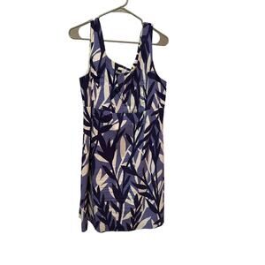 Boden Leaf Print Shift Dress Size 14R
